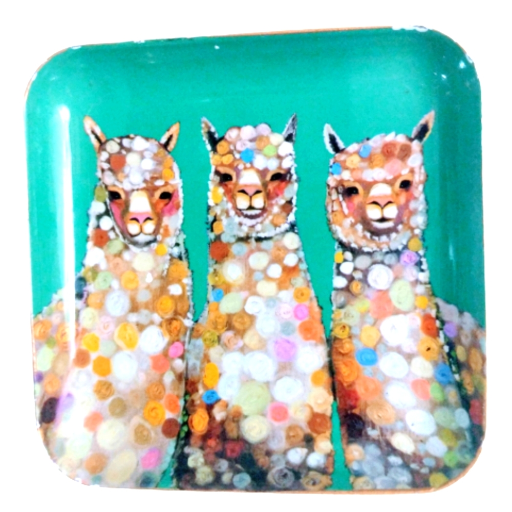 Studio Oh Alpaca Llama Metal Catchall Dish
